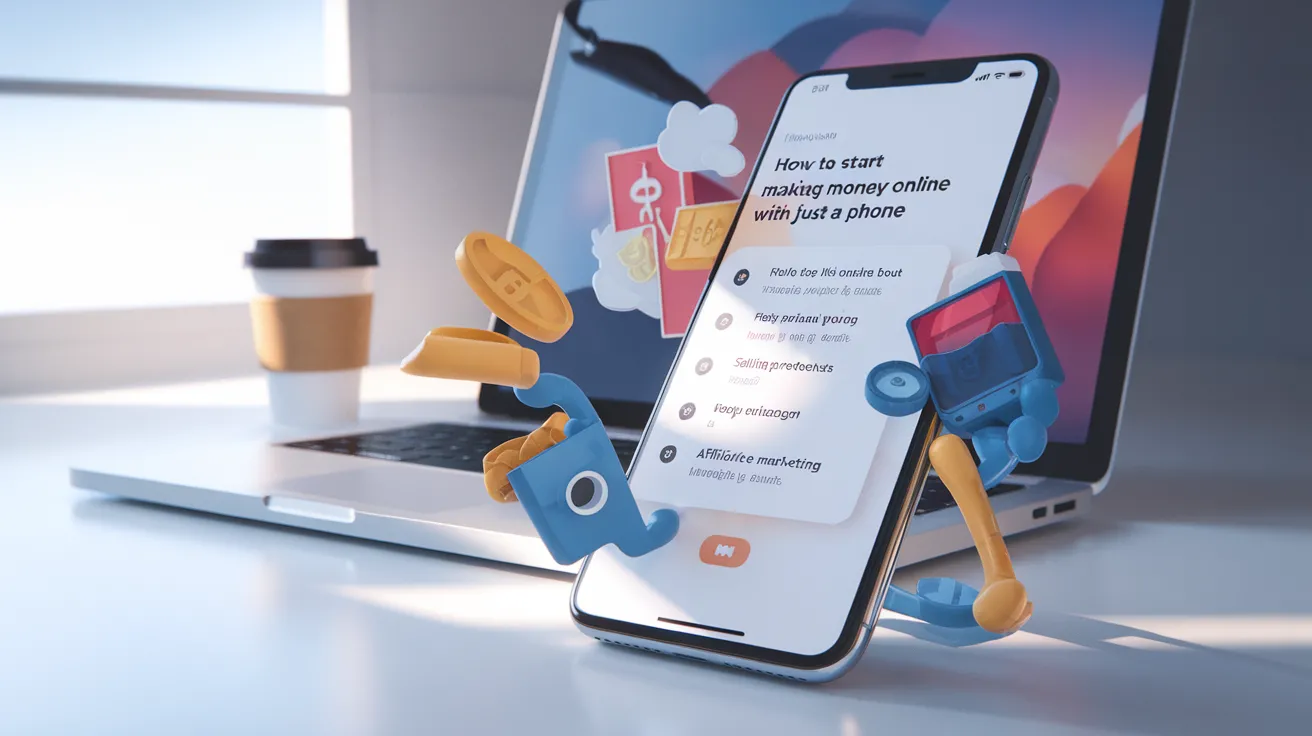 how to start making money online with just a phone